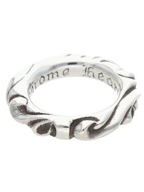 Chrome Hearts Scrl Band Scroll Silver Ring